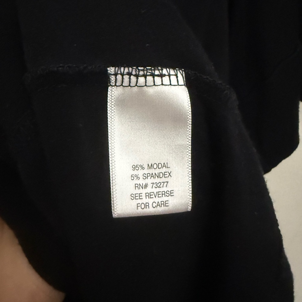 {Apt 9 Essentials}-Size: 1X-Elegant Black Women's Mockneck Short Sleeve Top - Picture 5 of 5